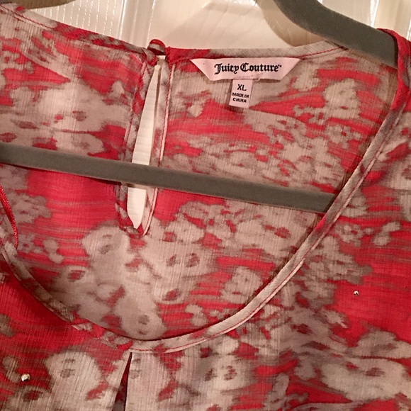 JUICY COUTURE Embellished Sleeveless Georgette Top—SIZE XL - Picture 3 of 11